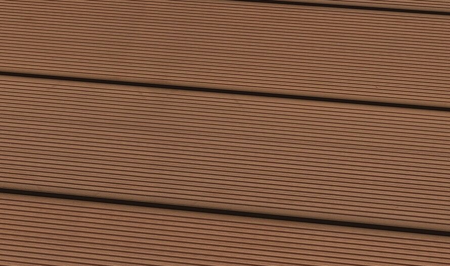 WPC Massiv Terrassendielen hellbraun
 genutet/fein geriffelt, 12,65€/m