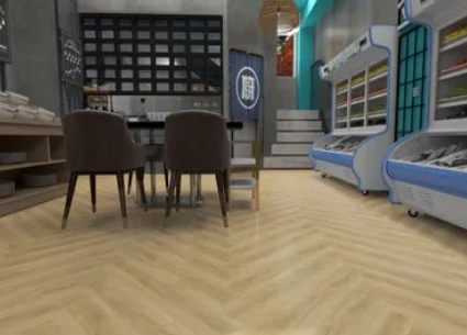 Klick Vinylboden 5mm Cas Fischgrätdesign linke und rechte Stäbe, mit aufkaschierter Unterlage 21,90€/m²