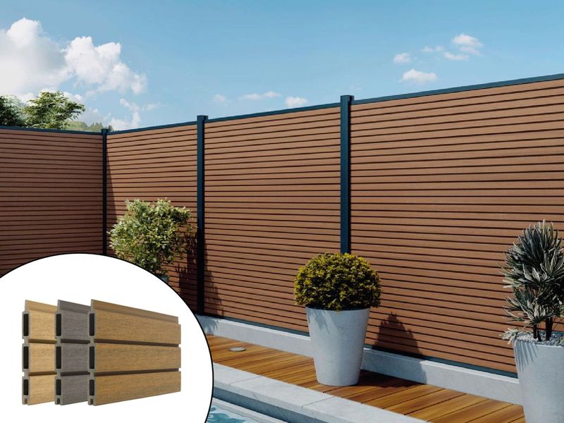 WPC Steckzaun Starter,  Serie Bosten Cedar inkl. 2 Pfosten, 349,00€