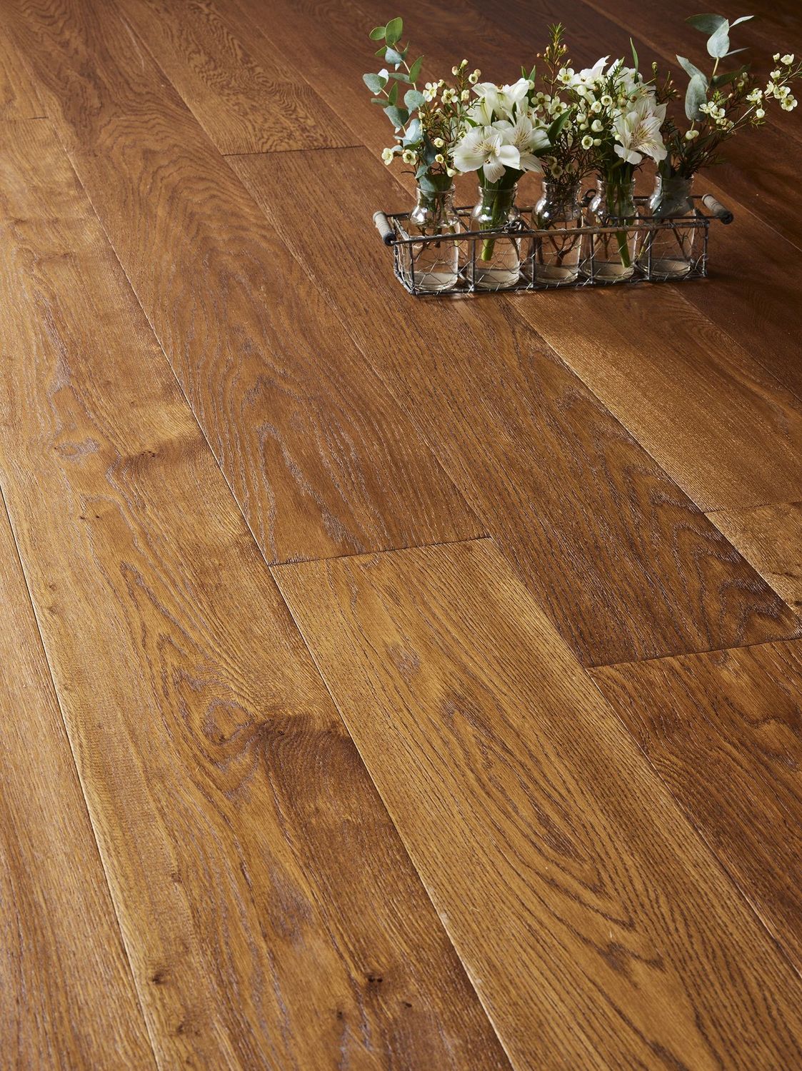 Eiche Landhausdiele Click Parkett geräuchert handgehobelt geölt, 39,80€/m²