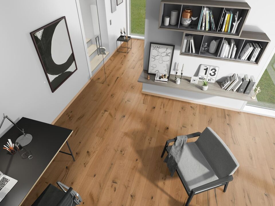 Eiche Landhausdiele Click Parkett gebürstet natur geölt ab 31,80 €/m²