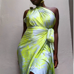 Ntoma wrap - Metallic Safari print