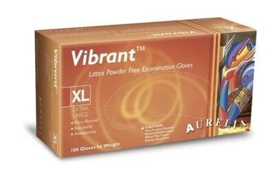 Aurelia Vibrant Powder Free Latex Gloves x 100 (10 Boxes)