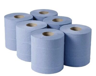 Blue Centre Feed Rolls Case of 6 ( 2 Ply, 150m)