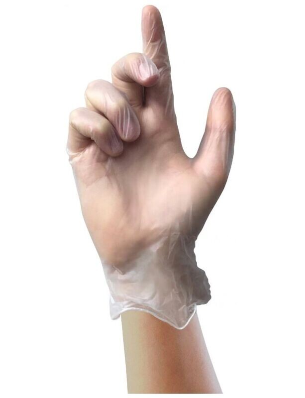 Clear Vinyl Gloves x 100 (10 Boxes)