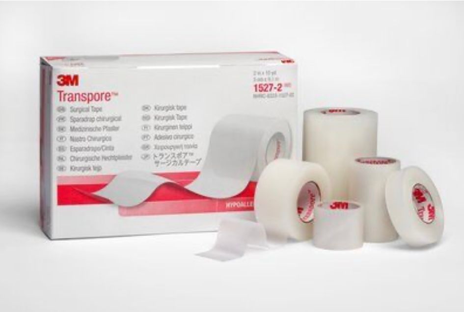 3M Transpore Hypoallergenic Surgical Tape - 2.5cm x 9.1m