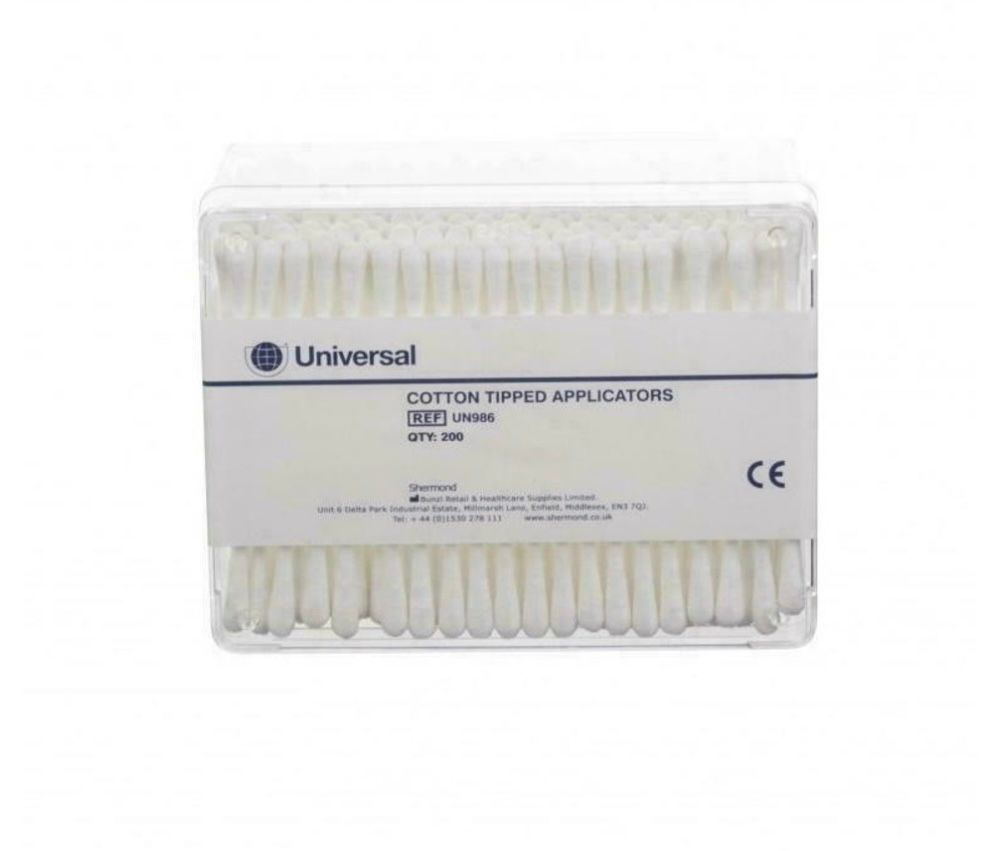 Universal Cotton Buds 75mm – Double Head  1 x 200