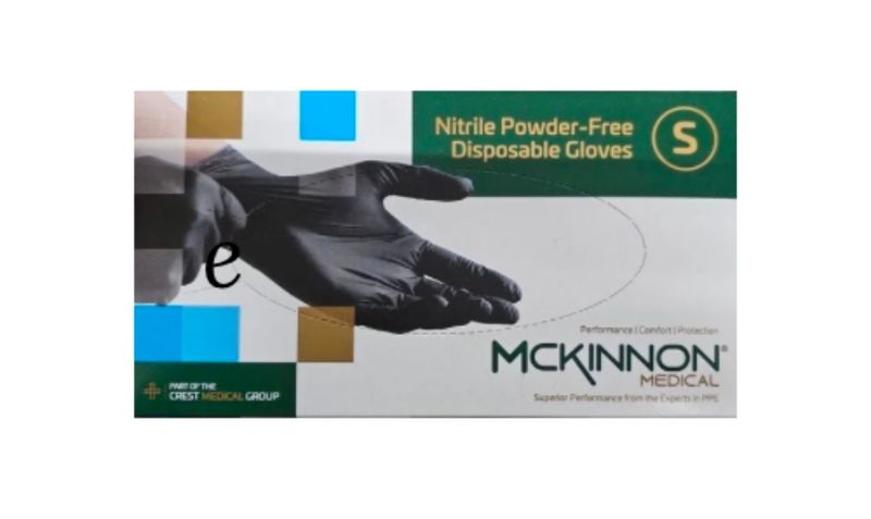 McKinnon Medical Powder-Free Examination Black  Gloves