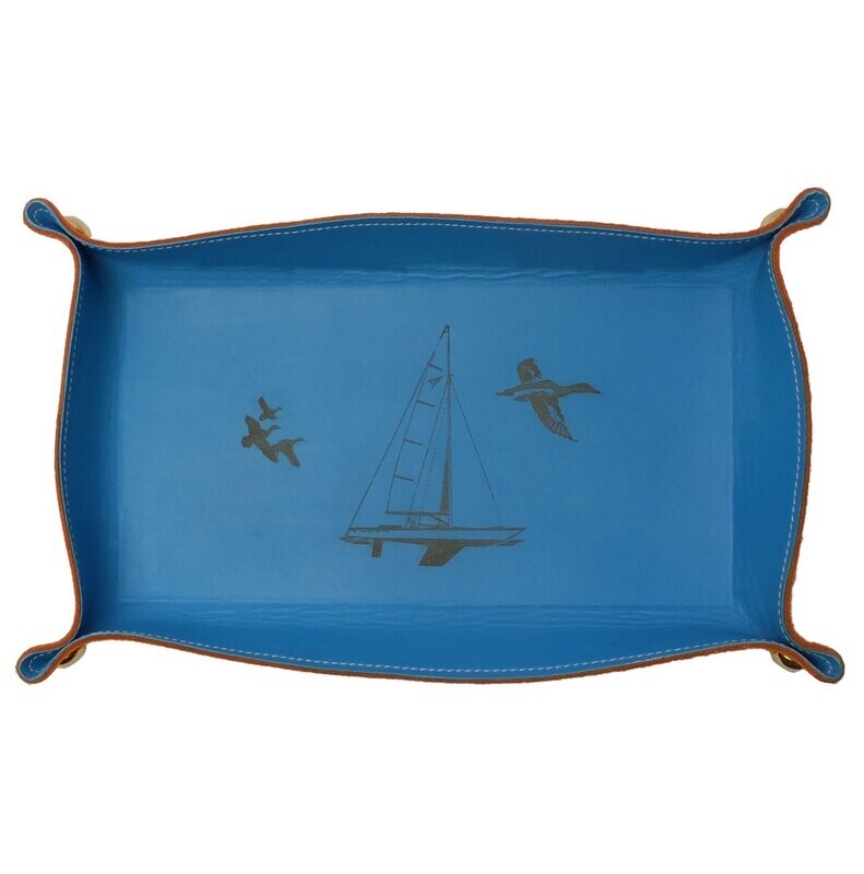 Table Tray Large - mit Segelboot mit Enten