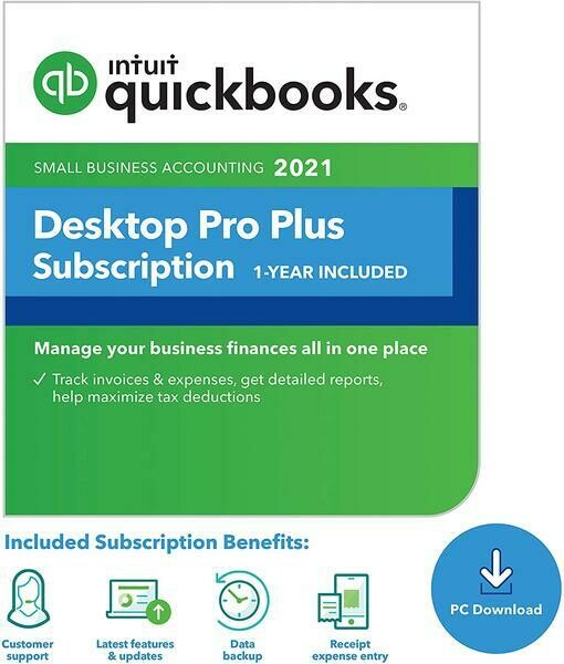 Intuit QuickBooks Desktop Pro Plus 2021 - 3 User/1 Year