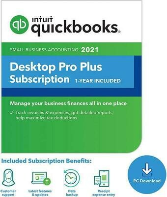 Intuit QuickBooks Desktop Pro Plus 2021 - 1 User/1 Year