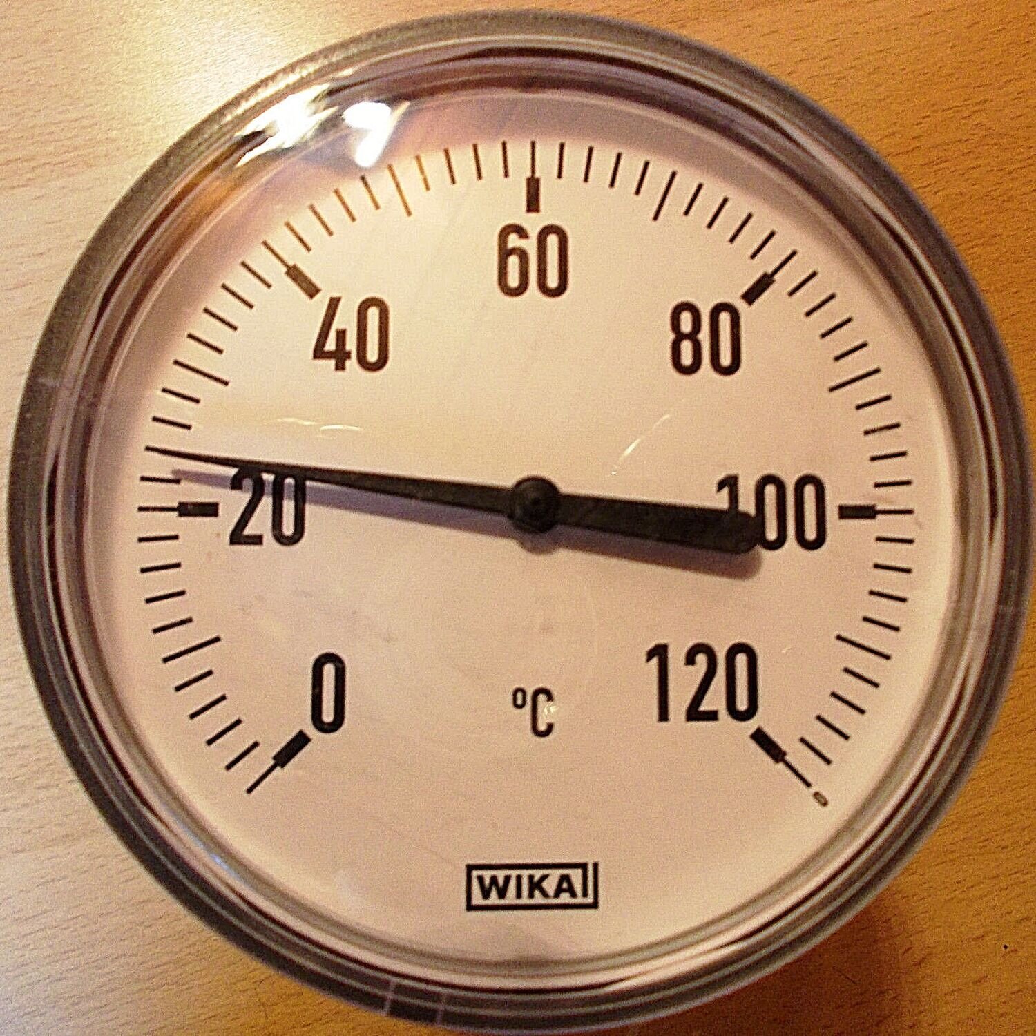 Wika Bimetall Zeiger Thermometer 63 mm 0-120 Tauchhülse Heizung