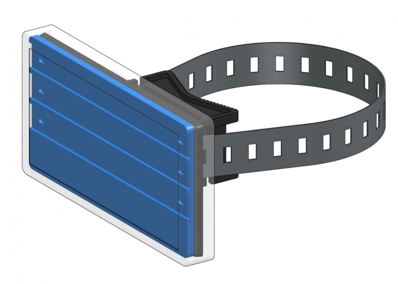 10 Schilderhalter 3,40€ pro Stück BLAU 105mm x 55mm Heizung Sanitär Gas Luft