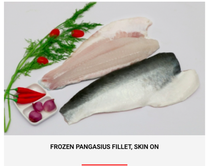 FROZEN PANGASIUS FILLET, SKIN ON