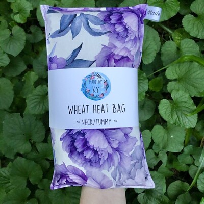 Purple Peonys - Wheat Heat Bag - Regular Size