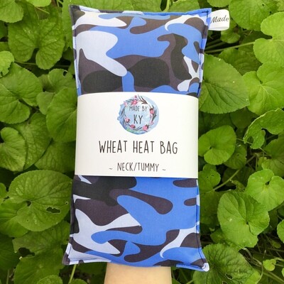 Camo Blue - Wheat Heat Bag - Regular Size