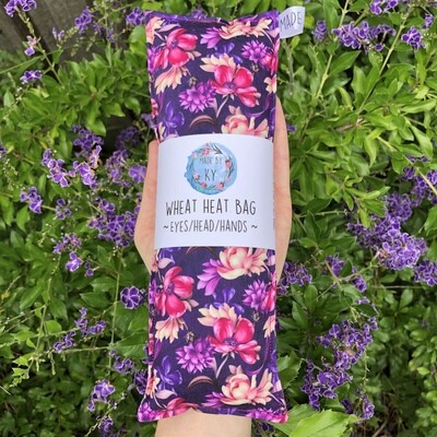 Purple Blooms - Wheat Heat Bag - Mini Size