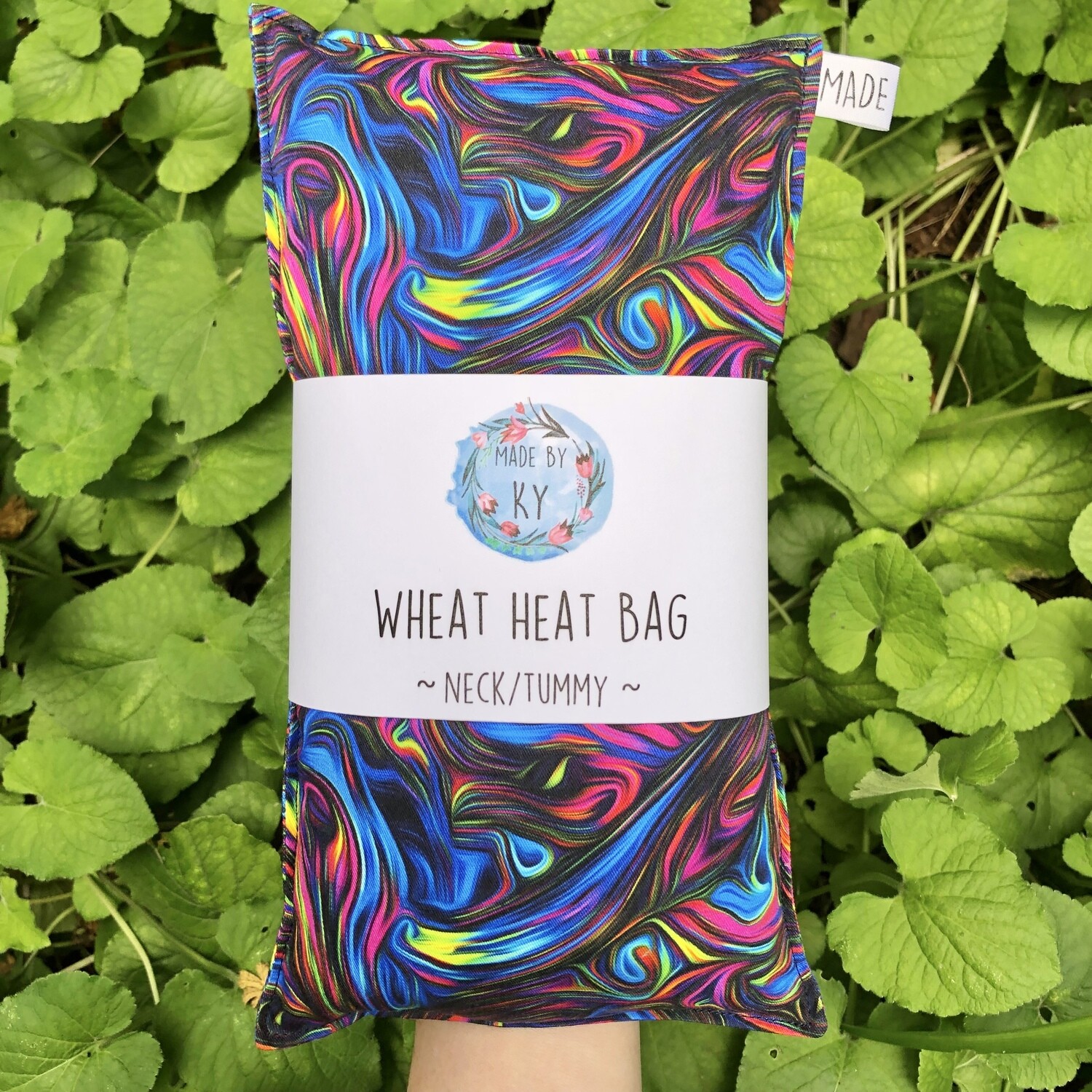 Neon Swirls - Wheat Heat Bag - Regular Size