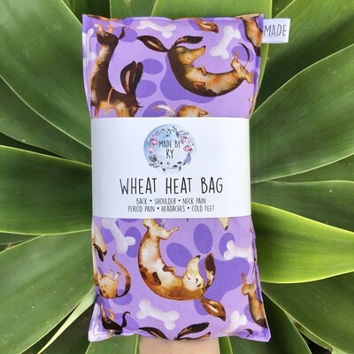 Playful Dachshunds - Wheat Heat Bag - Regular Size