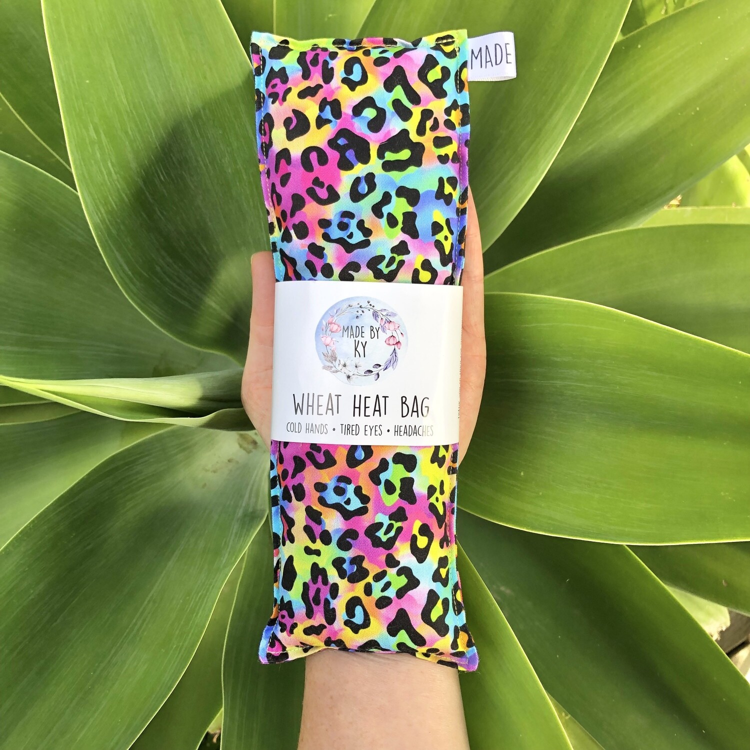 Rainbow Leopard - Wheat Heat Bag - Mini Size