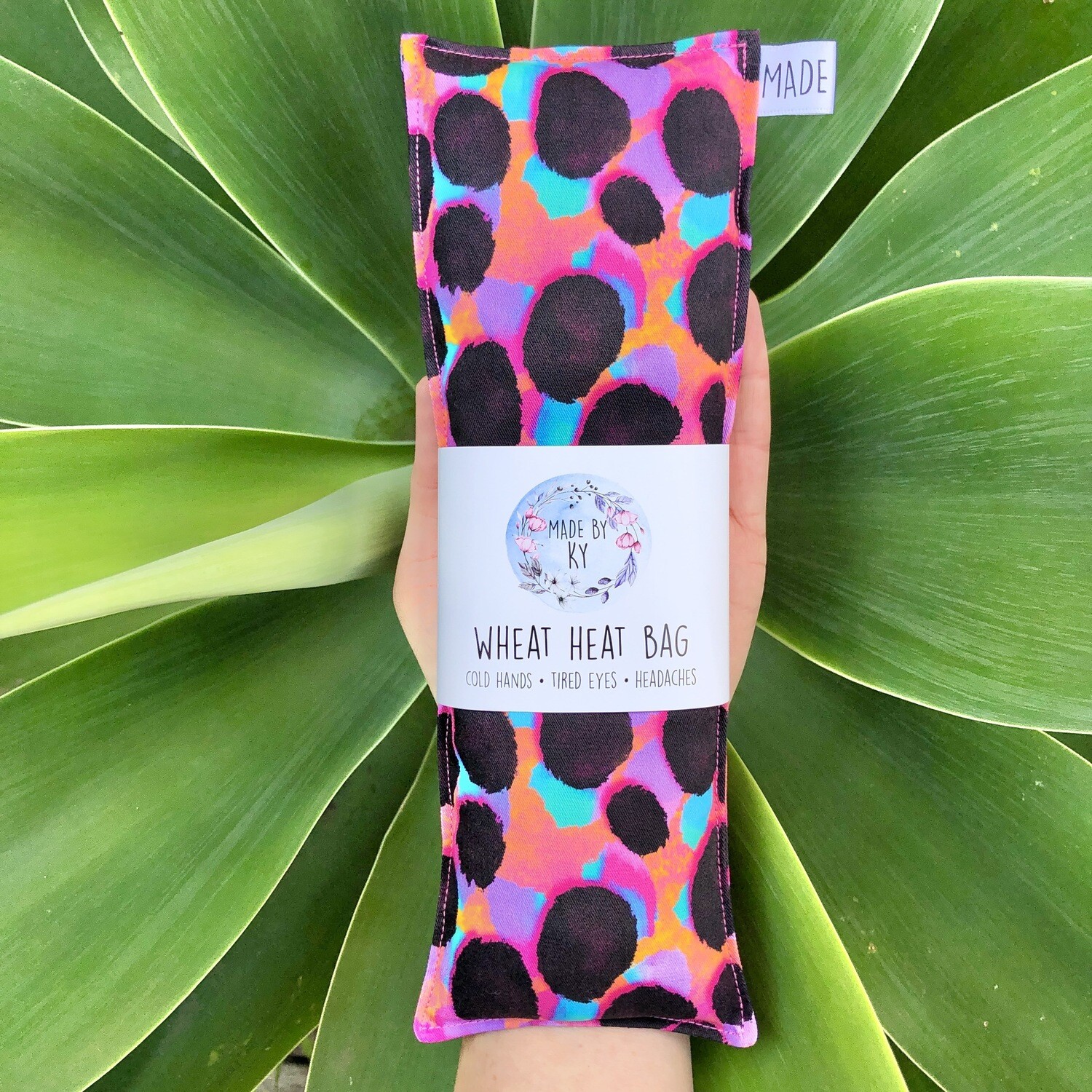 Neon Cheetah - Wheat Heat Bag - Mini Size