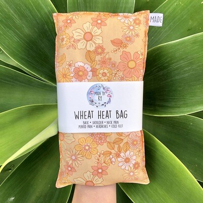 Vintage Peach Flowers - Wheat Heat Bag - Regular Size