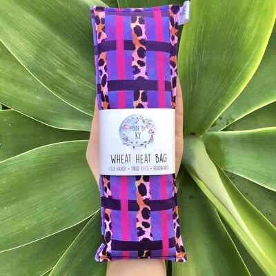 Purple Leopard Check - Wheat Heat Bag - Mini Size
