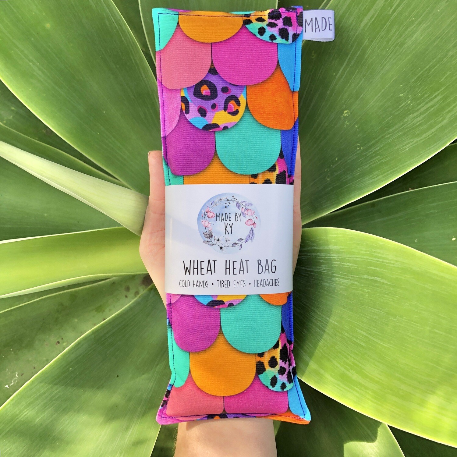 Colourful Mermaid Scales - Wheat Heat Bag - Mini Size