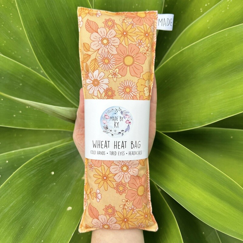 Vintage Peach Flowers - Wheat Heat Bag - Mini Size
