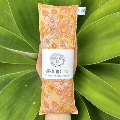 Vintage Peach Flowers - Wheat Heat Bag - Mini Size