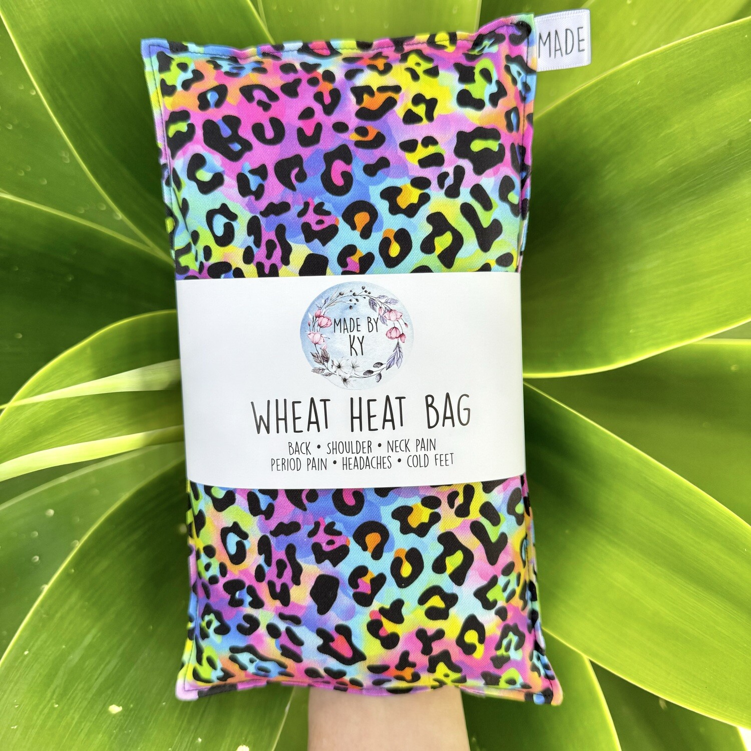 Rainbow Leopard - Wheat Heat Bag - Regular Size