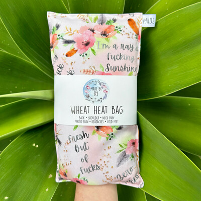 Swears - Floral F’s - Wheat Heat Bag - Regular Size