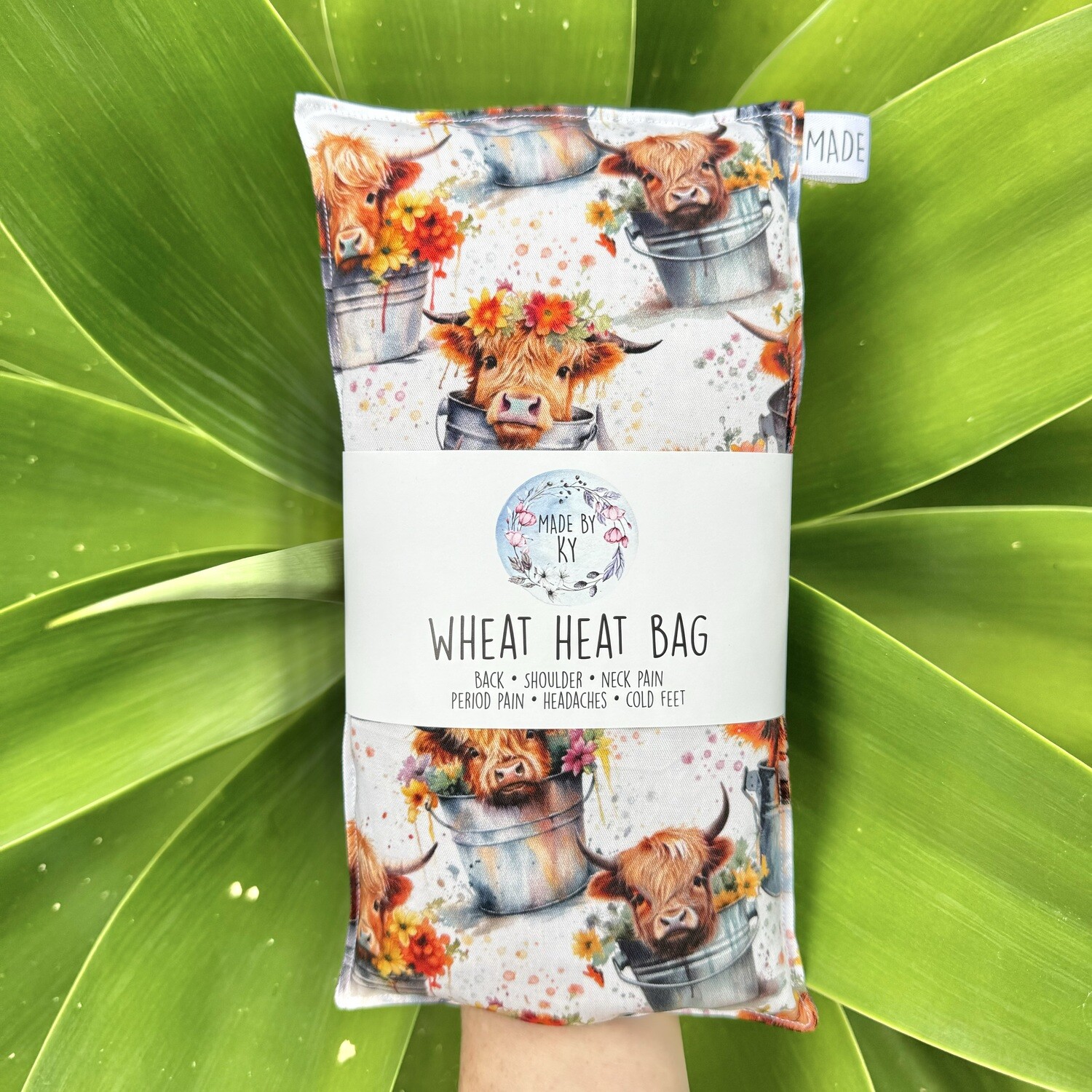 Highland Cows in Buckets - Wheat Heat Bag - Regular Size