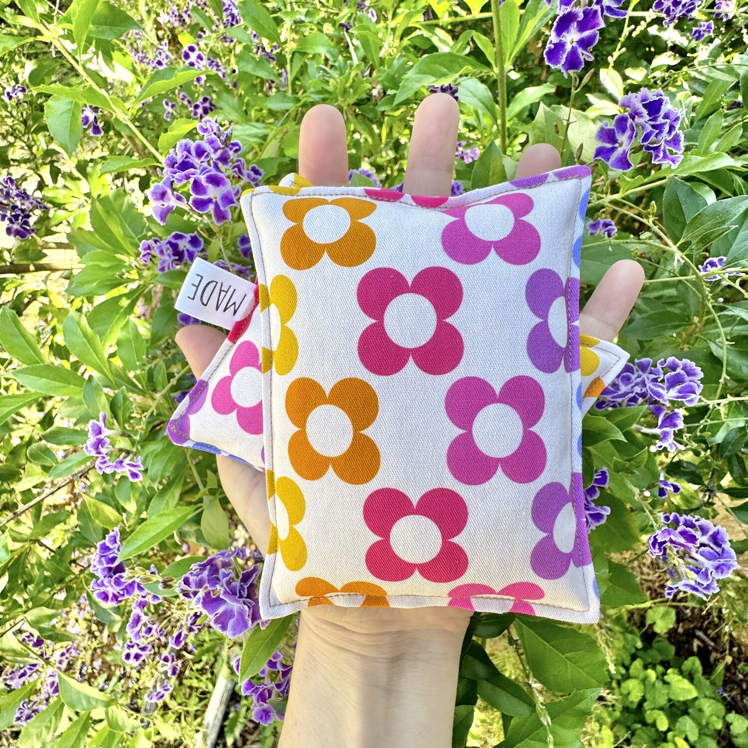 Retro Flowers - Wheat Heat Bag - Tiny Size