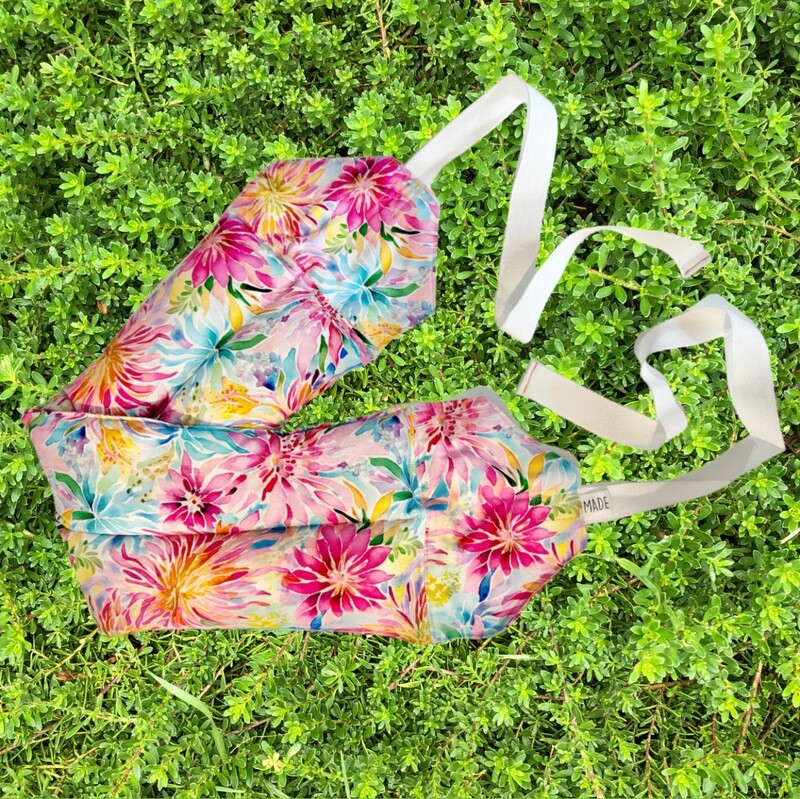 Floral Burst - Wheat Heat Bag - Super Size with Ties