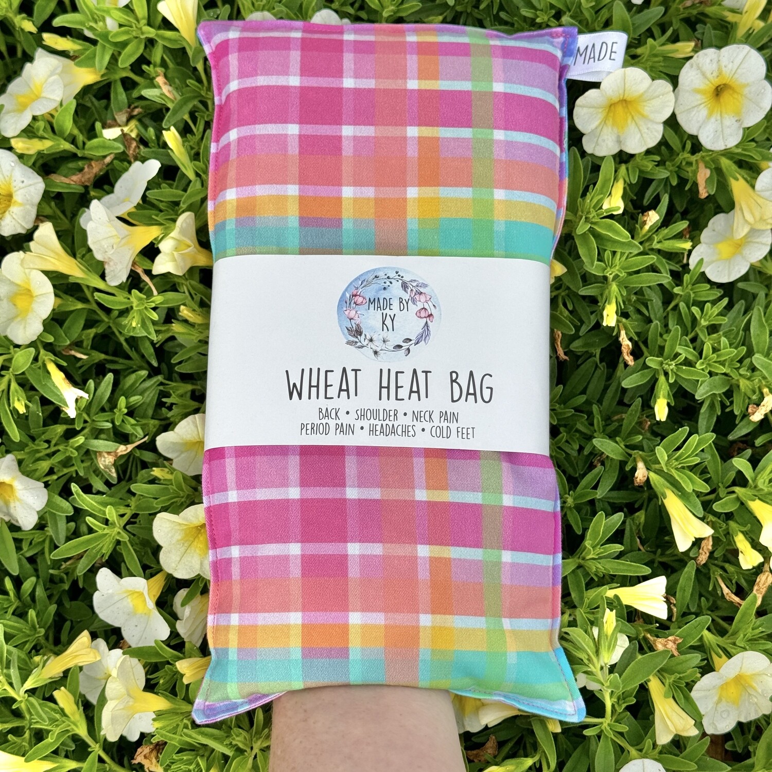 Rainbow Gingham - Wheat Heat Bag - Regular Size