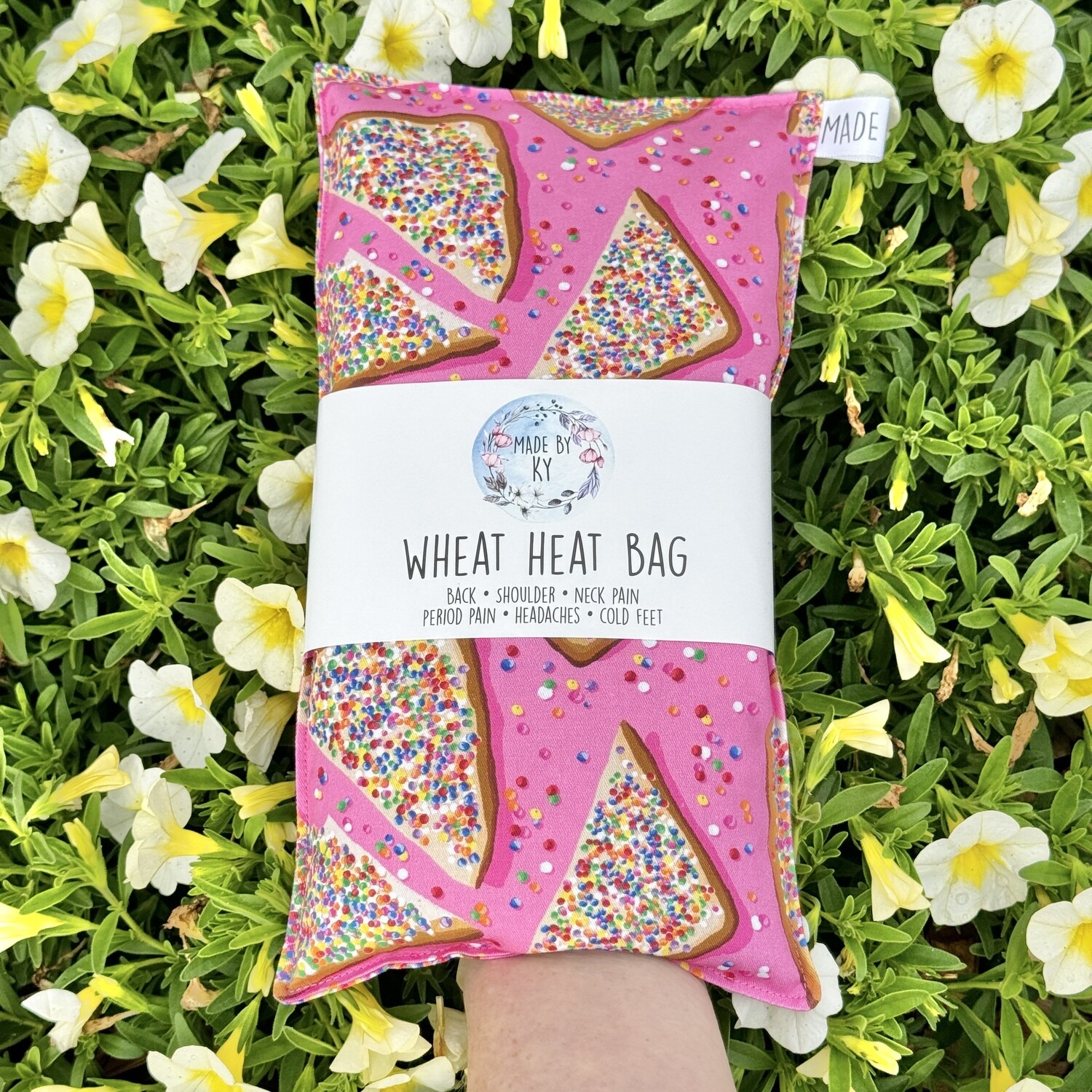 Fairy Bread Pink - Wheat Heat Bag - Regular Size