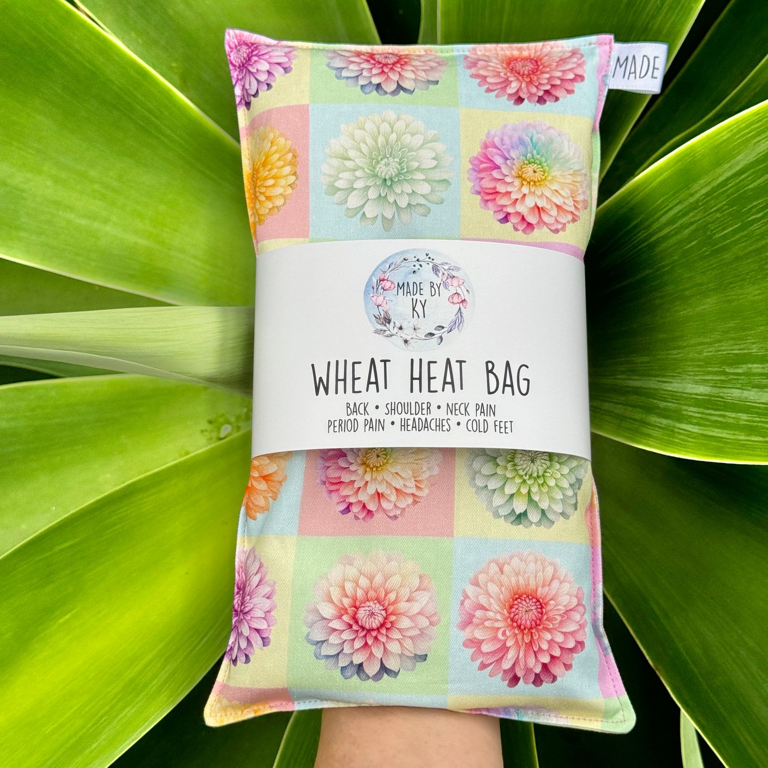 Pastel Dahlias - Wheat Heat Bag - Regular Size