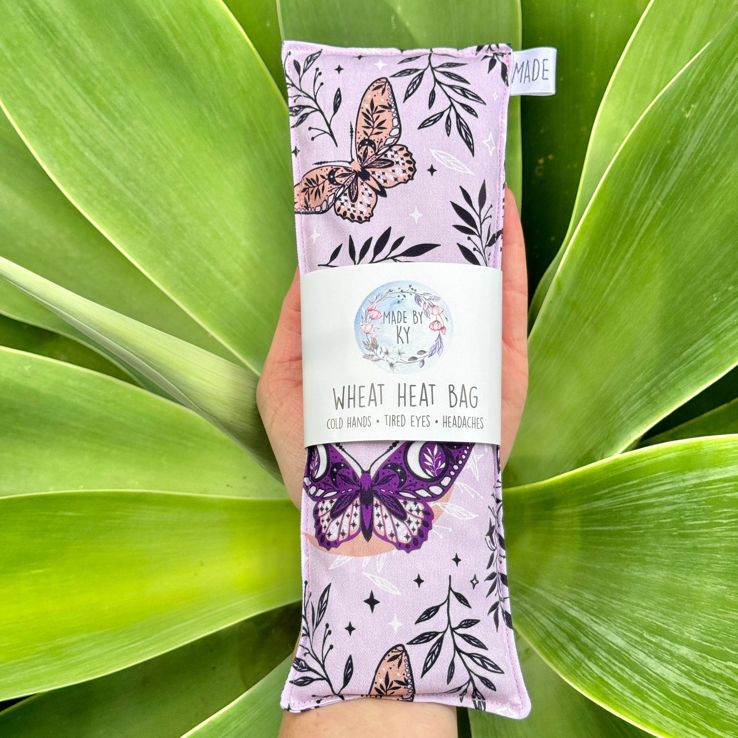 Lilac Moths - Wheat Heat Bag - Mini Size