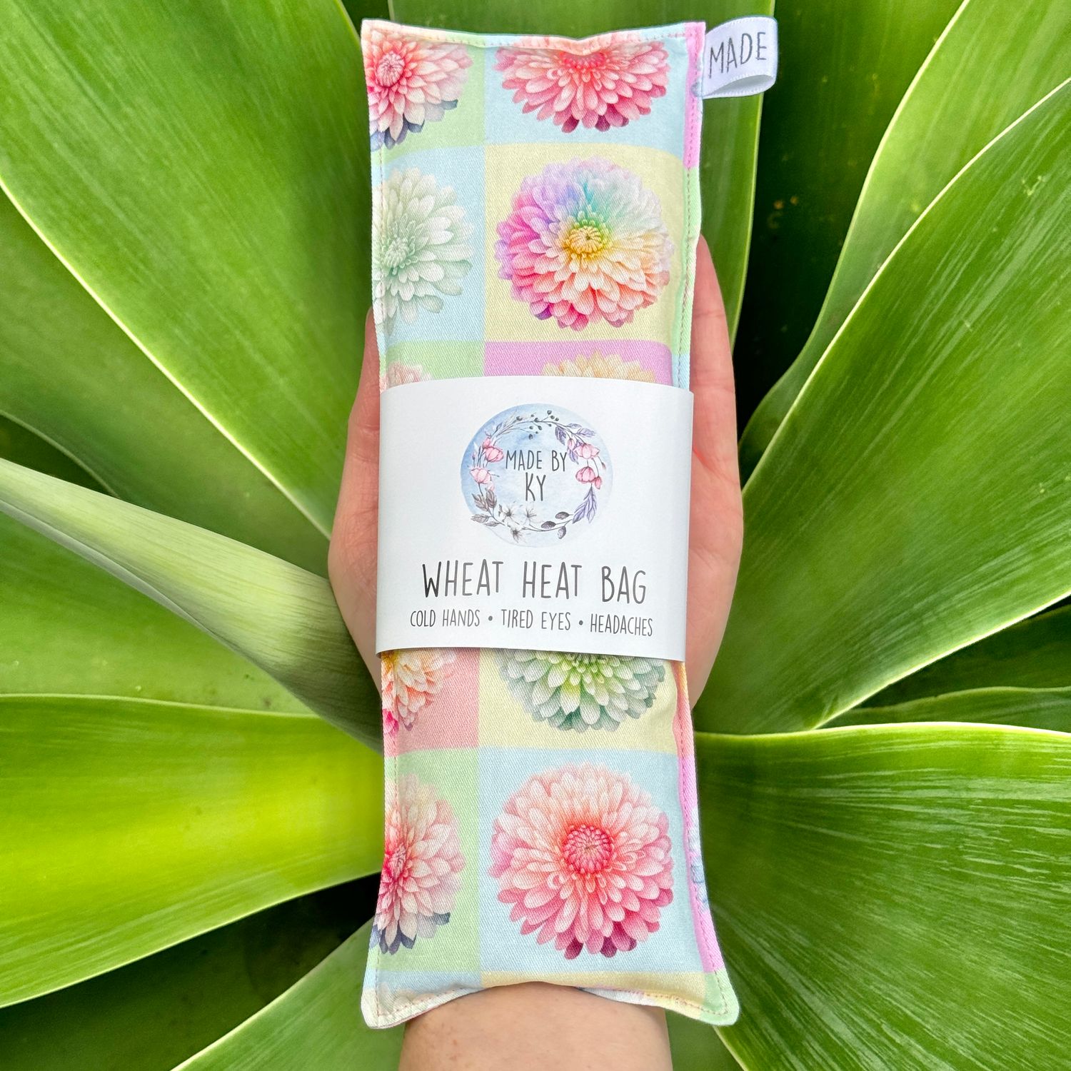 Pastel Dahlias - Wheat Heat Bag - Mini Size