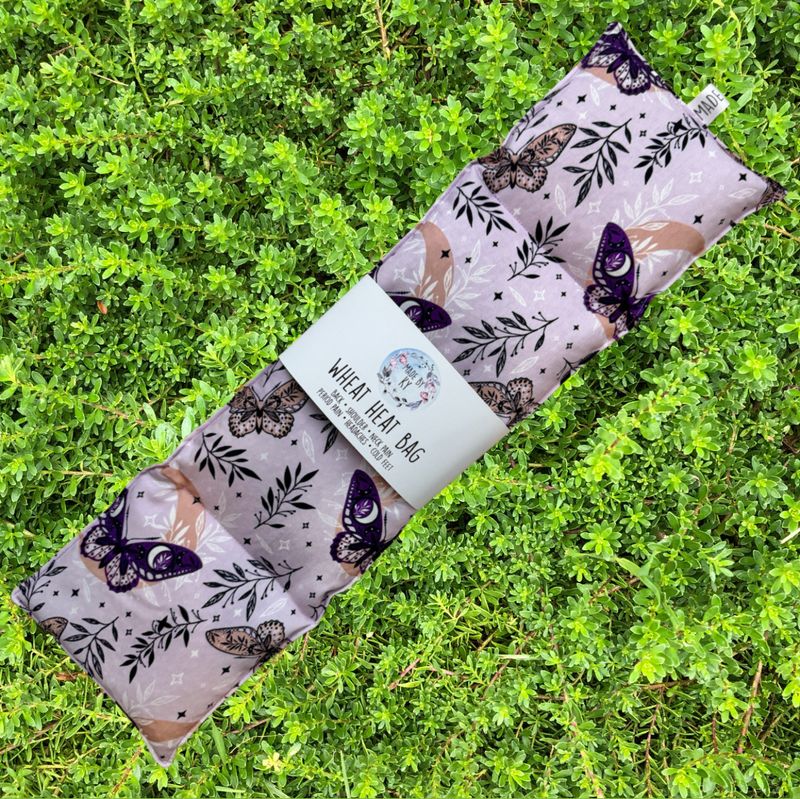 Lilac Moths - Wheat Heat Bag - XL Size