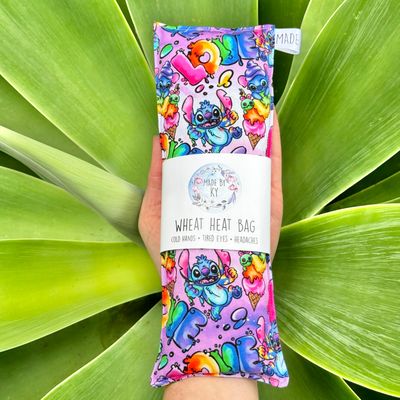 Blue Alien Love - Wheat Heat Bag - Mini Size