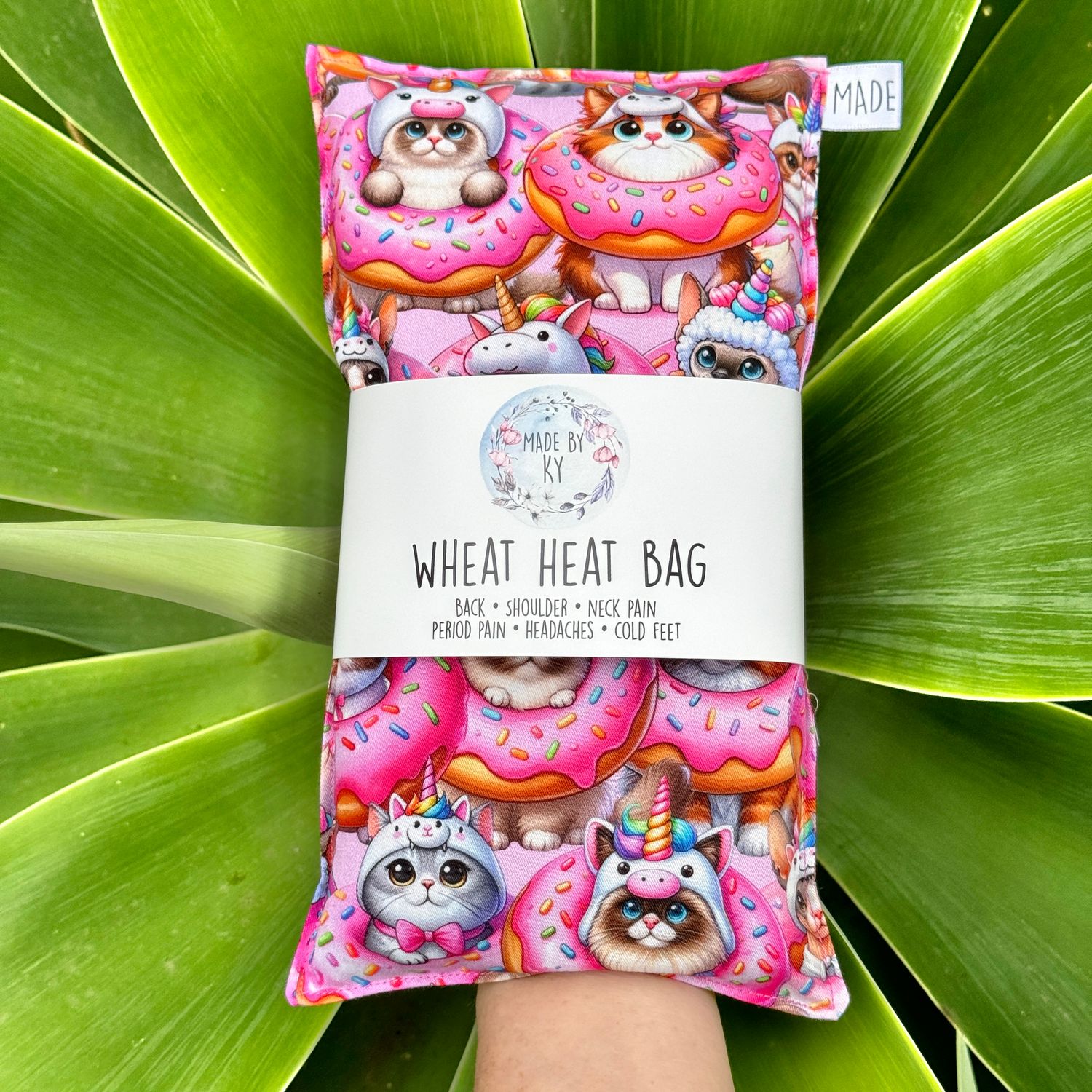 Doughnut Kitty Unicorns - Wheat Heat Bag - Regular Size