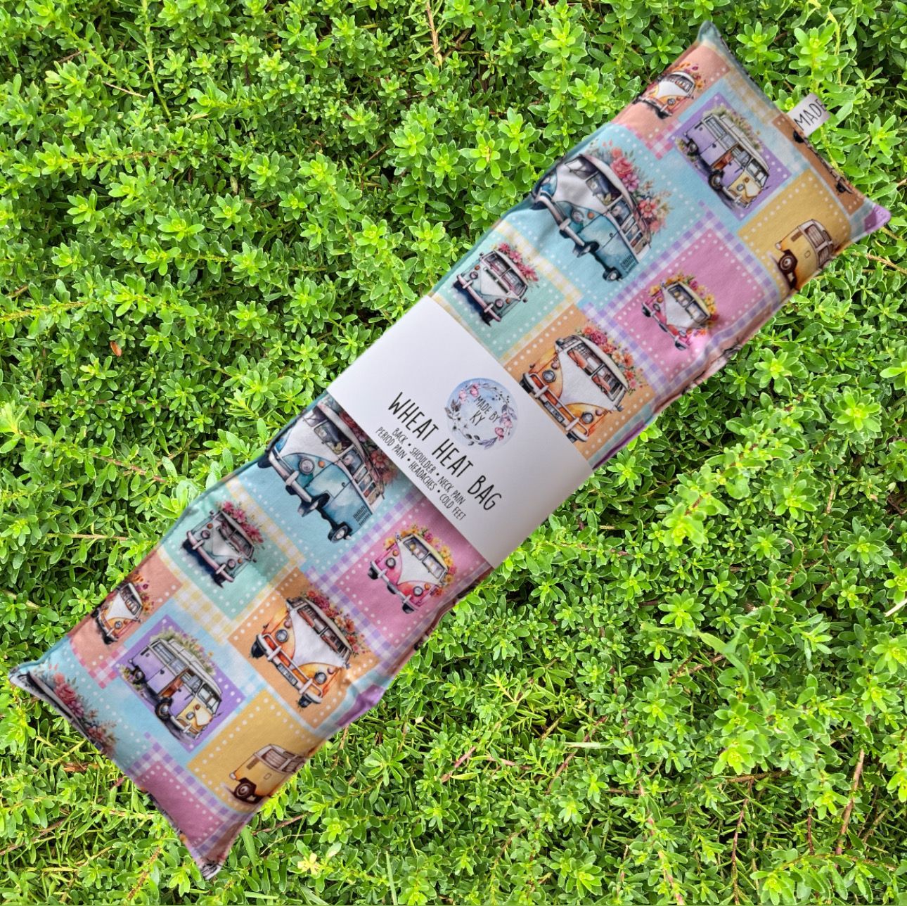 Kombi Vans Pastel Patchwork - Wheat Heat Bag - XL Size