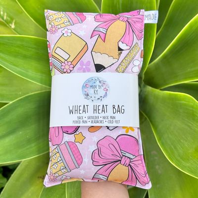 Teacher Pink- Wheat Heat Bag - Regular Size