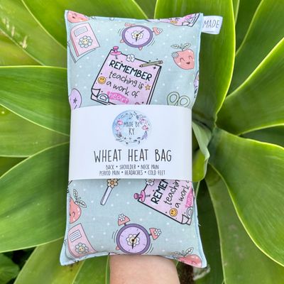 Teacher Mint- Wheat Heat Bag - Regular Size