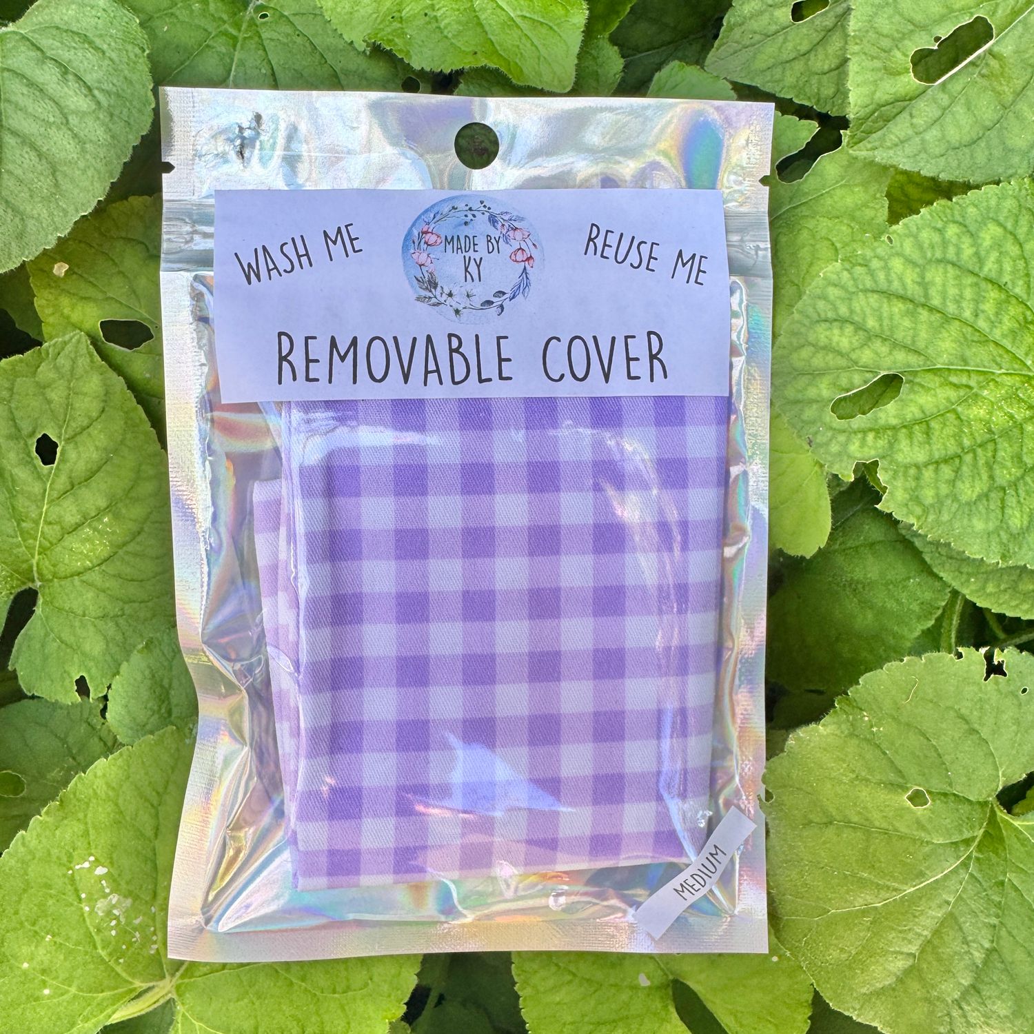Removable Cover - Purple Gingham - Regular