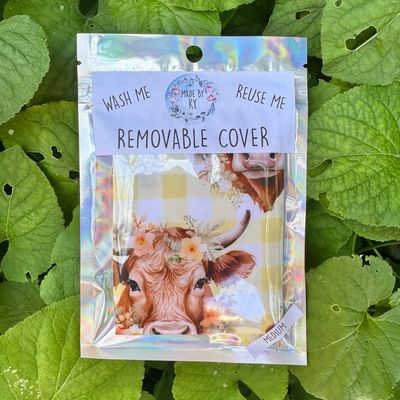 Removable Cover - Gingham Cows - Regular