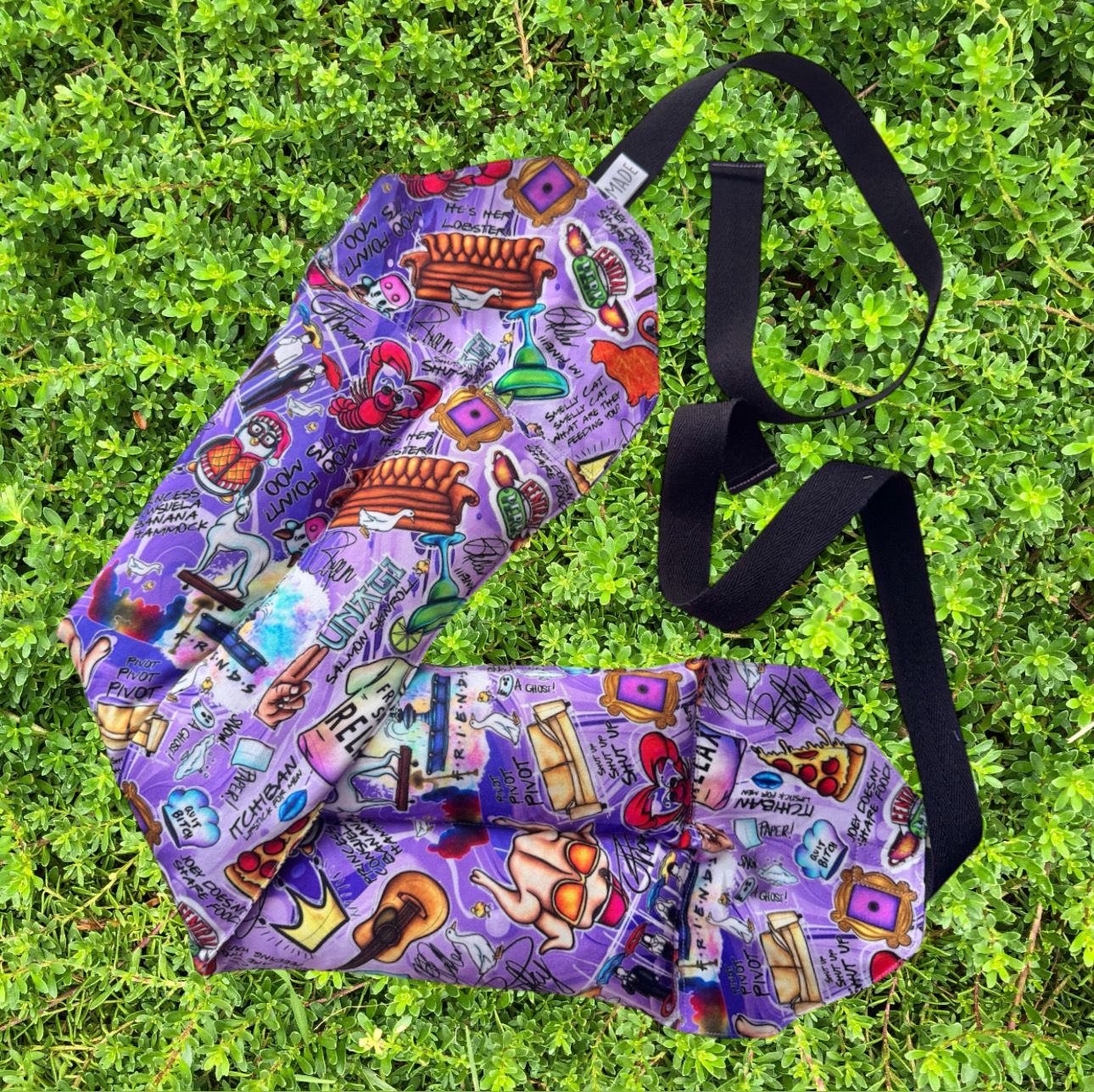 Friends Phrases - Wheat Heat Bag - Super Size with Ties