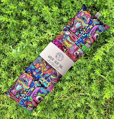 Technicolor Blue Alien  - Wheat Heat Bag - XL Size